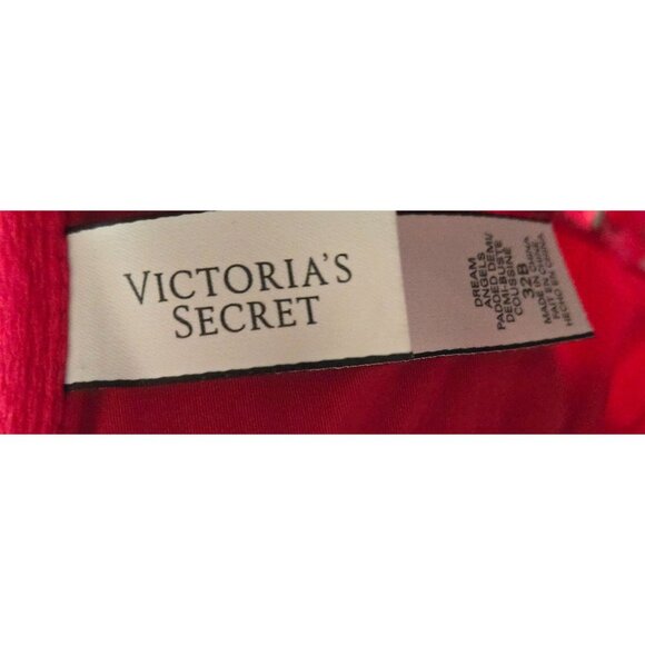 Victoria's Secret Dream Angels padded Demi under wired red front close 32B - Picture 4 of 5